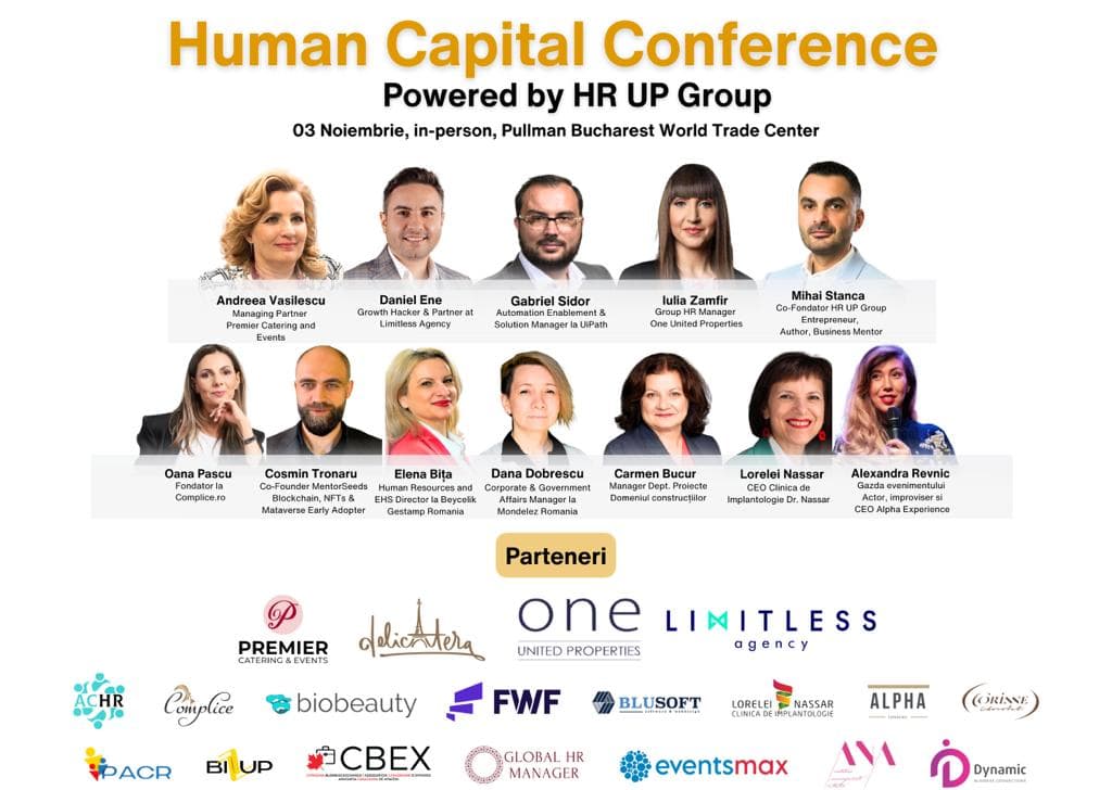 Pe 3 noiembrie vino la Conferința Human Capital