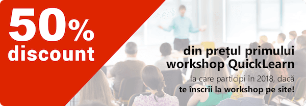 50% reducere la prima participare la seminariile Quick Learn