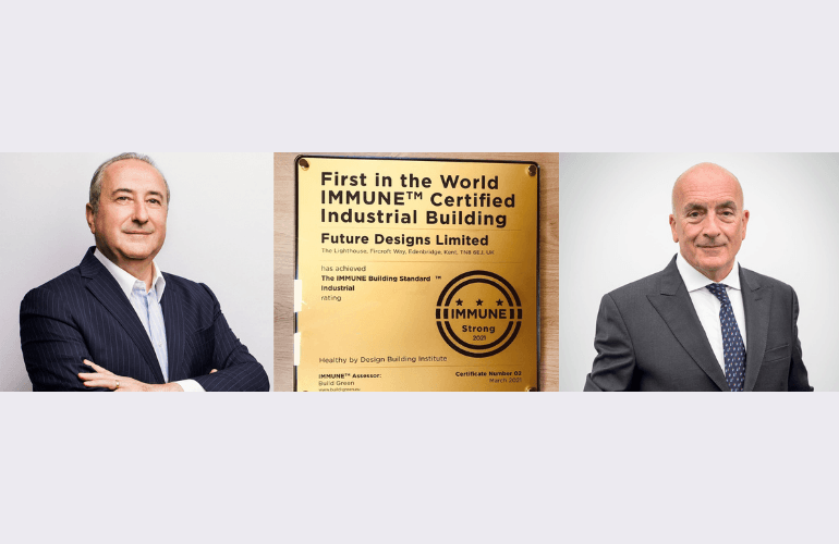 Prima clădire industrială din lume certificată cu IMMUNE Building Standard™: Fabrica și sediul designerului britanic de soluții de iluminat FUTURE Designs