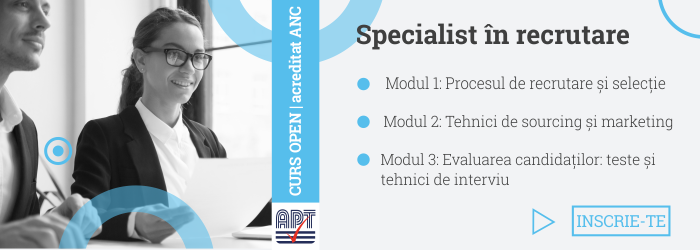 Specialist în Recrutare, certificat ANC - APT Evolution