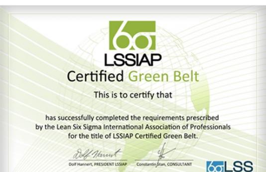Lean Six Sigma - Programe de Certificare Internaţională