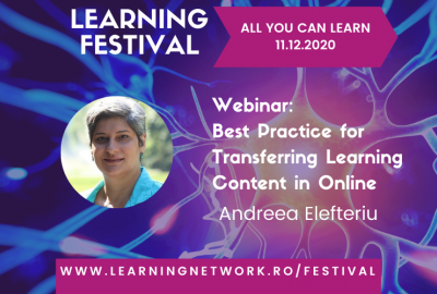 Best Practice for Transferring Learning Content in Online - a Learning Festival Webinar